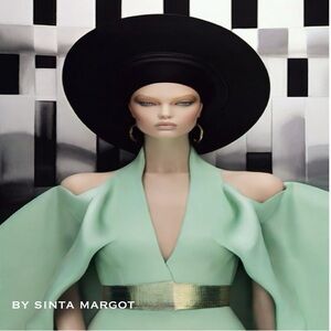 HANDCRAFTED digital art by Sinta Spector NWT model figure as a print
